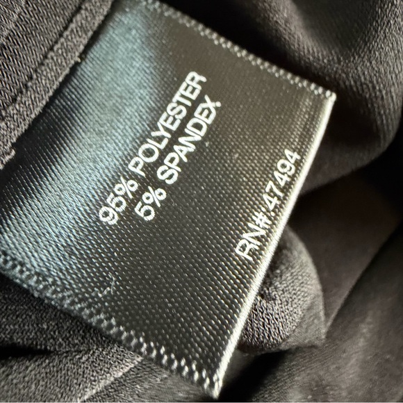 Norma Kamali Halter Turtleneck Side Slit Gown stretchy pullover black dress lrg - Picture 6 of 7